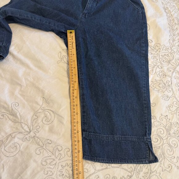 Dockers Capri Pants Size 8 Women's Regular Capri Denim Jeans Flat Front Casual - Picture 9 of 14
